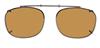 Solar 48mm Rectangle Brown Polarized with Bronze Frame